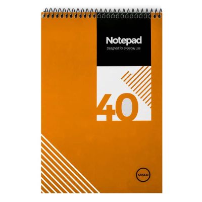 نوت بوك سلك مسطر ابيض40ورقة مقاس21*29.7سم Sasco-classic