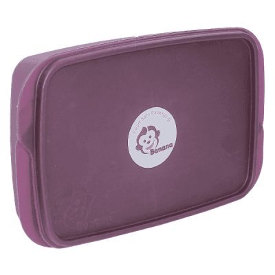 بانانا لانش بوكس بلاستيك معتم مقسم Bananaموف 1 لتر