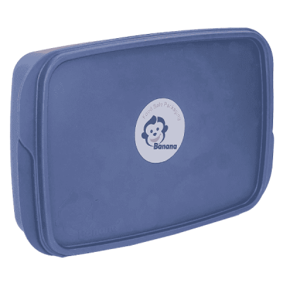 بانانا لانش بوكس بلاستيك معتم مقسم Bananaكحلى 1 لتر