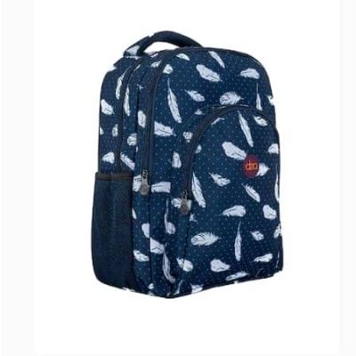 شنطة مدرسية الظهر dea-twinمقاس18مطبوع 4جيب مقاس 24*33*43سم