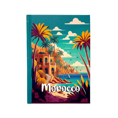 نوت بوك يومية مسطر كعب لاصق هارد كفر 144ورقة ابيض مقاس A5