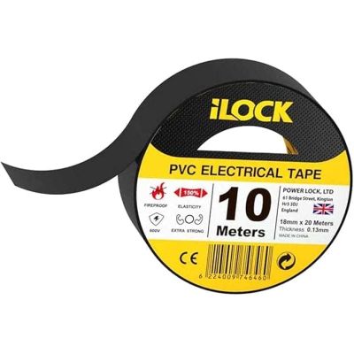 بكرة سلوتيب لحام بلاستيك معتم مقاوم للحرارة مقاس10متر اسود