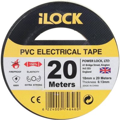 بكرة سلوتيب لحام بلاستيك معتم مقاوم للحرارة مقاس20متر اسود