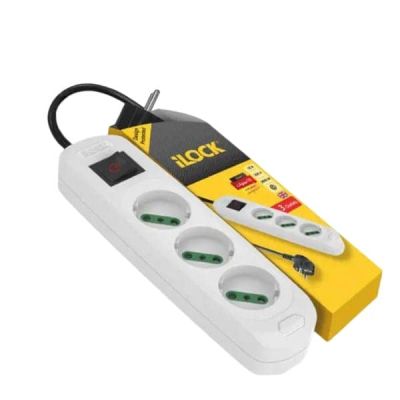 مشترك شوكو3 متر 3 مخرج +مفتاح اسود/ابيض