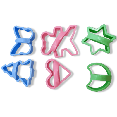 طقم قطاعة وتشكيل عجين بلاستيك معتم 6ق ع كار