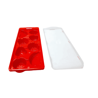 قالب ثلج بلاستيك بغطاء