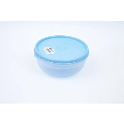 علبة ثلاجة بلاستيك شفاف دائرى بالغطاء16سم