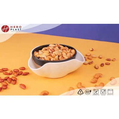 علبة تسالى بلاستيك مزدوجة