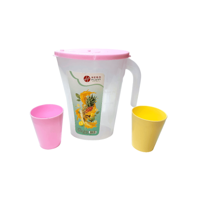 دورق بلاستيك شفاف معيارى بغطاء 1.5لتر+2كوب