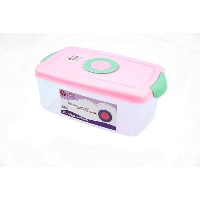 علبة ثلاجة بلاستيك شفافة مستطيلة بغطاء معتم2.5لتر