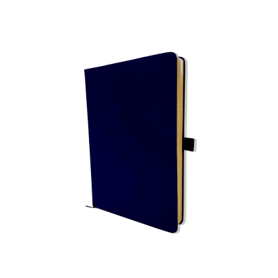 نوت بوك مسطر باستيك هارد كفر غلاف لاصق مقاس 14.5*20.5سم BLUE رقم NB 18 - 1515