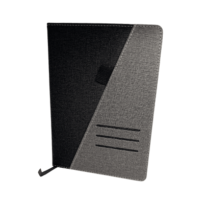 نوت بوك مسطر لاصق ورق كريمى غ قماش light gray x dark gray مقاس14.3*20.5سم رقم NB124-1785