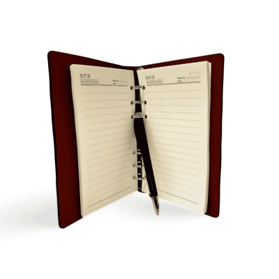 Organizer Set, Lined Cream Paper, 9.5*17 Cm, Black + Pen, No. 466-Set30