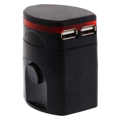 مشترك كهربائي متعدد 4*1 black+فتحة 2 USB رقم CON 05-1758