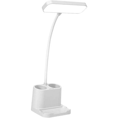 اباجورة مكتب ذراع وراس متحرك قابل للشحن + كوب أقلام لمبة White Led رقم LAMP - 24 - 1645 - qp-2209-c