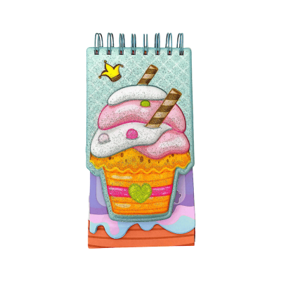 نوت بوك سلك سوفت كفر ورق ملون مطبوع 11*21سم رقم 101-1