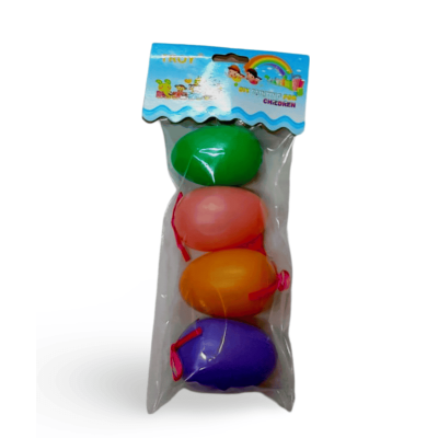 Colored Plastic Egg Bag, 4 Pieces Size 7.5 Cm, No. L-94