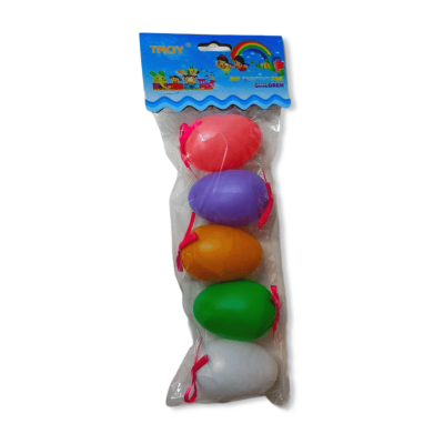 Colored Plastic Egg Bag, 5 Pieces Size 7.5 Cm, No. L-95