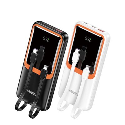 باور بانك بشاشة مضئ KAKUSIGA Black PD20W+22.5W 10000mAH رقم KSC-1087