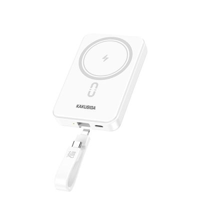 باور بانك KAKUSIGA White PD20W+22.5W 10000mAH Wireless رقم KSC-1092