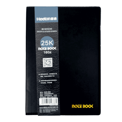 نوت بوك مسطر كعب لصق سوفت كفر 14.2*20.8سم 160ورقة 80جم غلاف جلد HEETON رقم A25-835