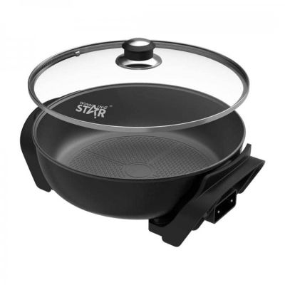 مقلاة كهربائية 1500وات 5.2لتر بغطاء زجاج Winning Star رقم ST-9675