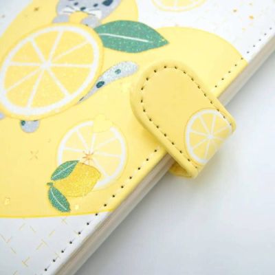 نوت بوك هارد كفر مبطن كعب لصق بمغناطيس 12.8*18.6سم 128ورقة رقم 6186