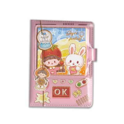 نوت بوك هارد كفر مبطن كعب لصق بمغناطيس 12.4*16.8سم 112ورقة 6031