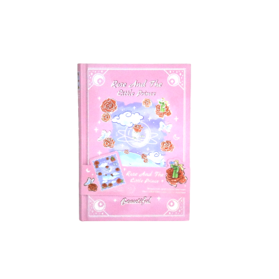 نوت بوك متعدد التسطيرات مطبوع كعب لصق هارد كفر غلاف كرتون 12.8*18.6سم 128 ورقة رقم 1557