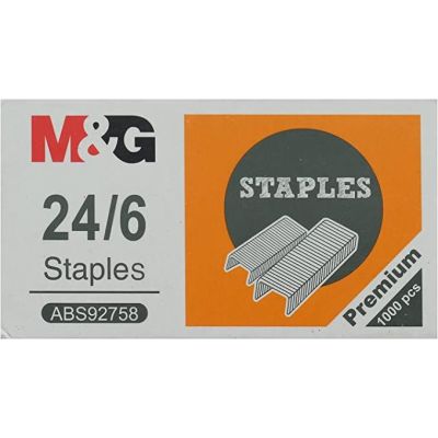 علبة دبوس دباسة ابيض M&G مقاس6/24 رقمABS92758