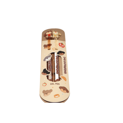 طقم 2 قلم جاف سوسته شفاف 0.5مم Blue Dachshund Dog رقم KK-3069