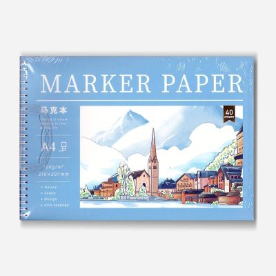 اسكتش رسم بالماركر مقاس 21*29.7سم 40ورقة كعب سلك 120جم رقم JGXQ 4300-5071