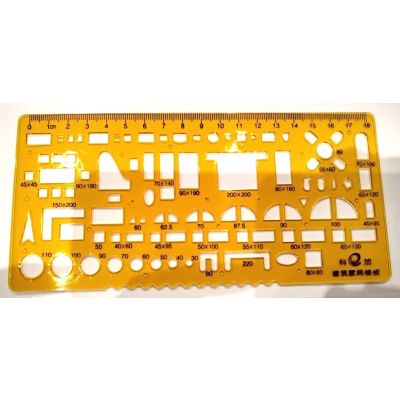 اسطمبة فرش بلاستيك شفاف 1:100 رقم KJ-008