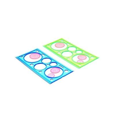 مسطرة بلاستيك شفافة اسطمبة اشكال مقاس 20سم رقم kj3085