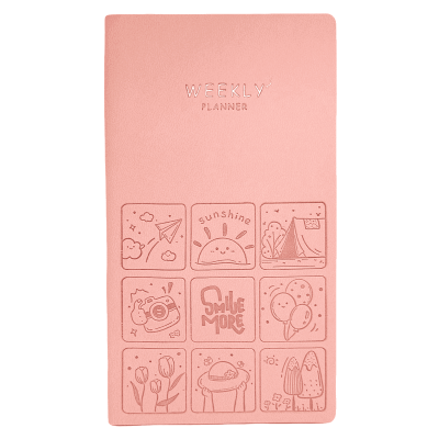 منظمة مواعيد اسبوعية سوفت كفر 8.5*15.5سم غلاف جلد رقم 8-6024