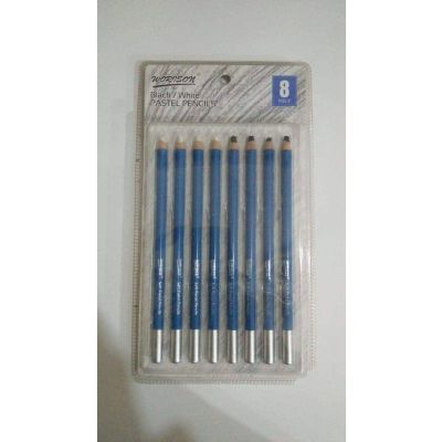 كارت الوان خشب باستل سوفت درجات ابيض واسود 8 لون رقم wB8