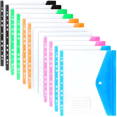 حافظة بكبسولة بلاستيك سادة شفافة مخرمة + نيم كارت 24.5*31سم Lombok A4 رقم LK-2315A4