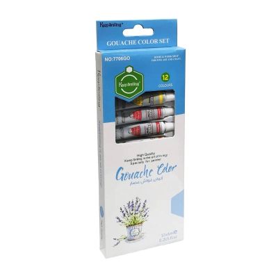 طقم الوان جواش انابيب 12لون 6مللى علبة كرتون Keep Smiling رقم 7706GO