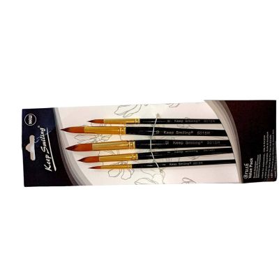 Keep Smiling Round Artist Brush Set 5 Pcs, No. 5015R
