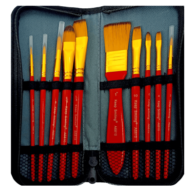 طقم فرش رسم 10قطعة مشكل مقاسات مختلفة شكل مقلمة بجراب بسوستة Keep Smiling رقم A6810