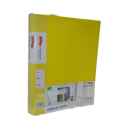 هولدر بلاستيك 60جيب معتم Mello لون أصفرA4 رقم 60