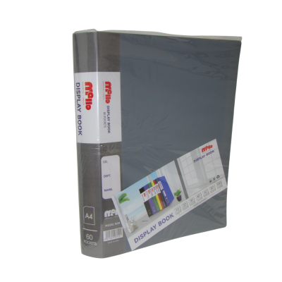 هولدر بلاستيك 60جيب معتم Mello لون رماديA4 رقم 60