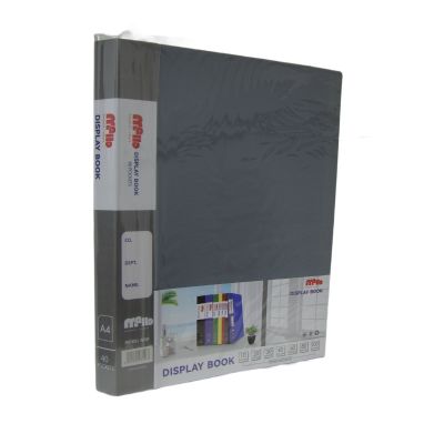 هولدر بلاستيك 40جيب معتم Mello لون رماديA4 رقم 40