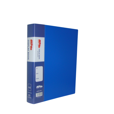 هولدر بلاستيك 80جيب معتم بجراب لون أزرقA4 رقم 80