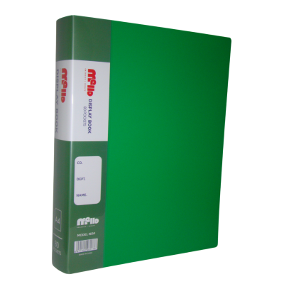 هولدر بلاستيك 80جيب معتم بجراب لون أخضرA4 رقم 80