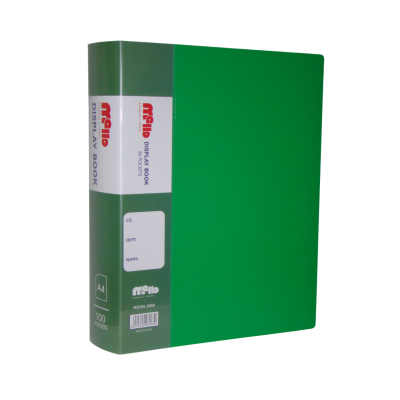 هولدر بلاستيك 100جيب معتم بجراب لون أخضرA4 رقم 100