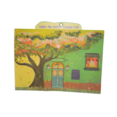 حافظة يكبسولة مطبوعة شفافة شكل شجرة الوان 23.5*33سم رقم PG009