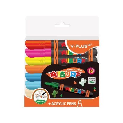 طقم الوان اكريلك واى بلص 16لون سن مدور علبة بلاستيك ALLSURF رقم AP240100