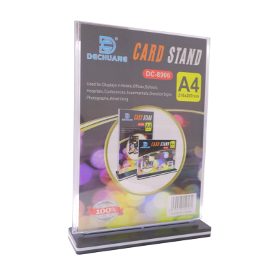 استاند مكتب اكريلك بقاعدة ثابتة راسى 21*29.7سم A4 رقم DC-8906