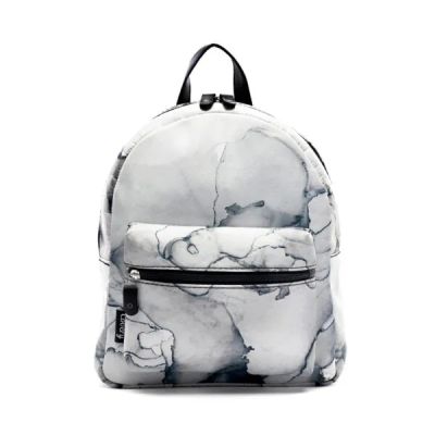 Covery Mini Travel Backpack – Fabric – White Marble – Bm-18